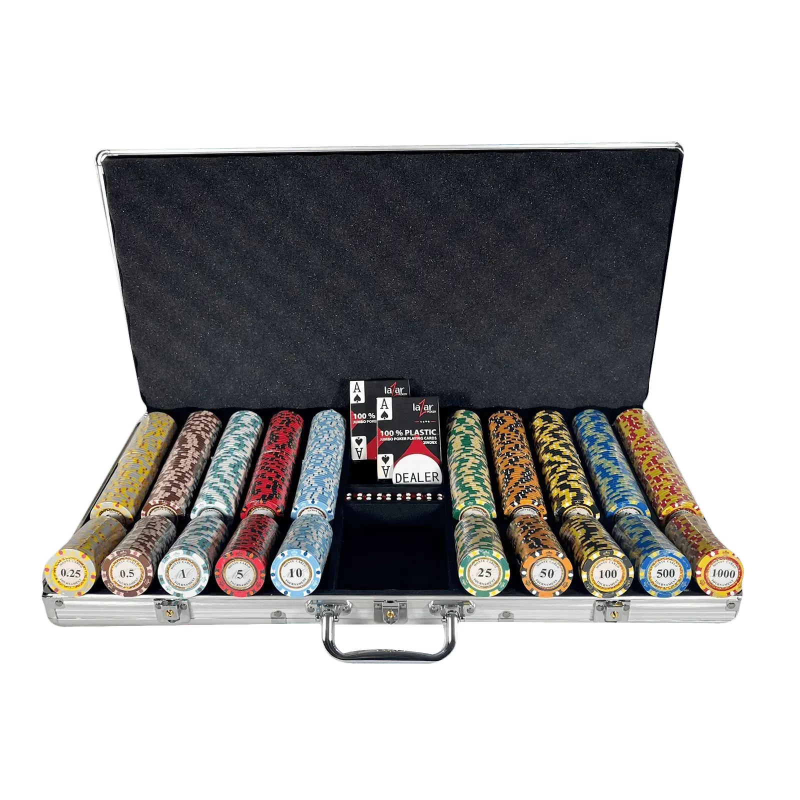 Mallette de Poker Monte Carlo Tournois 750 jetons ceramique