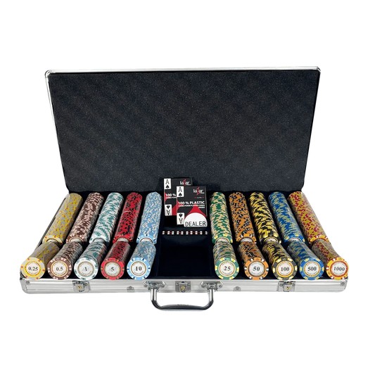 Mallette de Poker Monte Carlo Tournois 750 jetons ceramique