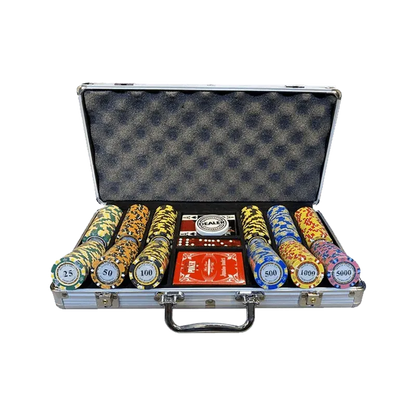 Mallette de Poker Monte Carlo Tournois 300 jetons ceramique