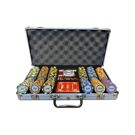 Mallette de Poker Monte Carlo Tournois 300 jetons ceramique