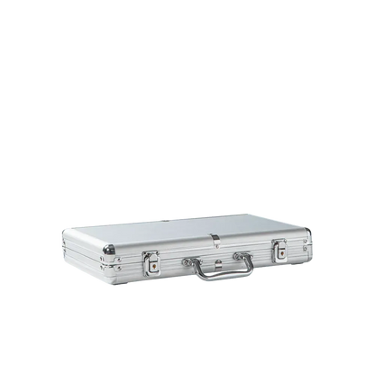 Mallette de poker Aluminium 300 jetons fermé couleur silver