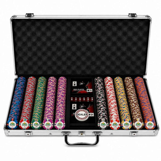 mallette poker Casino Las Vegas Nevada 750 jetons clay composite set complet