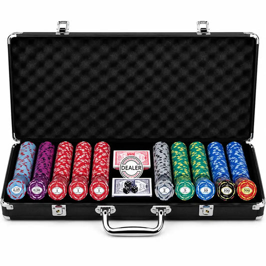 Mallette de poker Ceramic crown noir 500 jetons céramique cash game