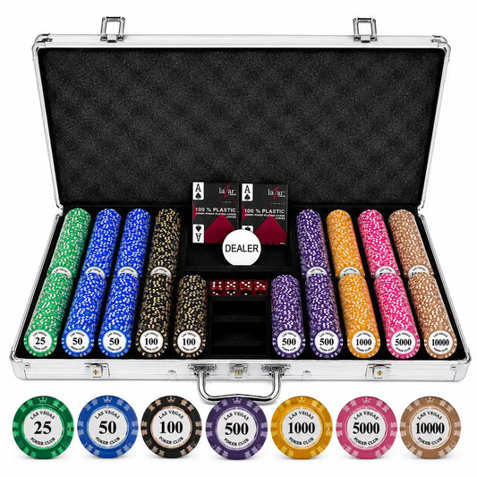 mallette de poker aluminium 750 jetons ceramique Las Vegas Poker Club Tournois