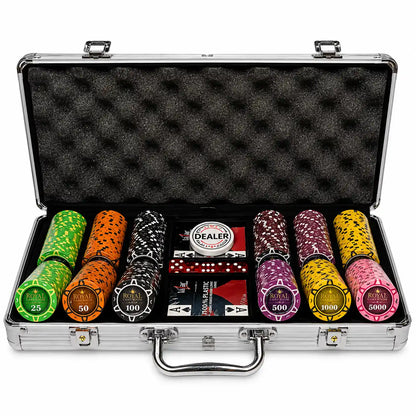 mallette poker Royal Cardroom Tournois 300 jetons clay composite