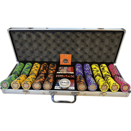 Mallette tournois the nuts 500 jetons en clay composite carte lazar bouton dealer