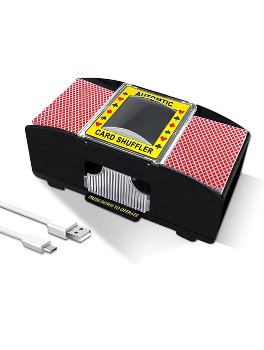 Mélangeur de cartes automatique noir et rouge