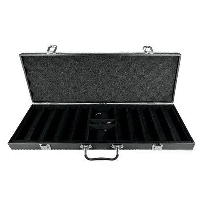 Poker Case Black Leather 500