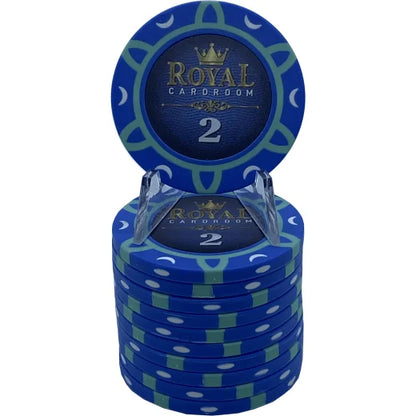jetons de poker royal Cardroom 2 bleu