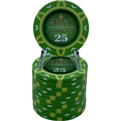 jetons de poker royal Cardroom 25 vert