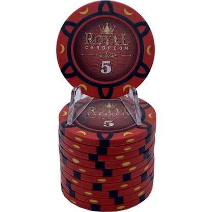 jetons de poker royal Cardroom 5 rouge
