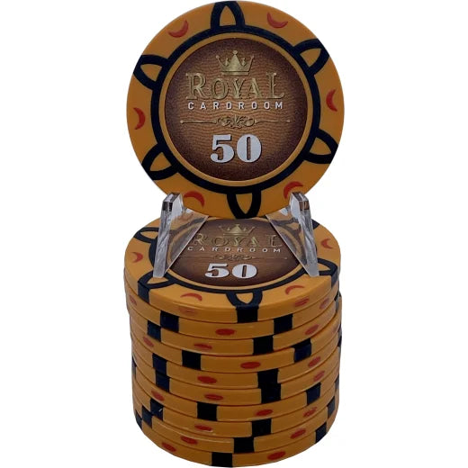 jetons de poker royal Cardroom 50 orange