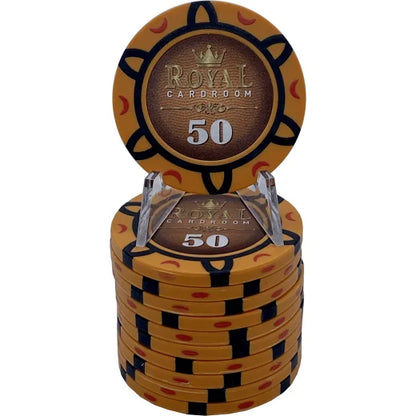 jetons de poker royal Cardroom 50 orange