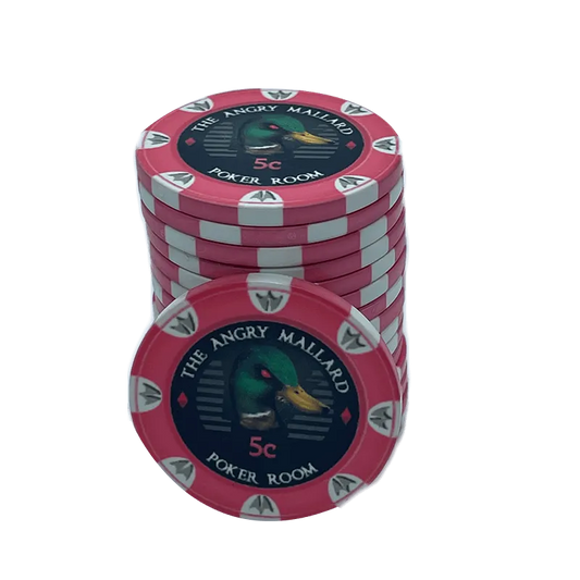 Angry Mallard Cash Game Poker Chip 5 cents