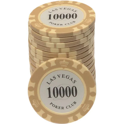 jeton de poker las vegas poker club jaune et blanc valeur 10000