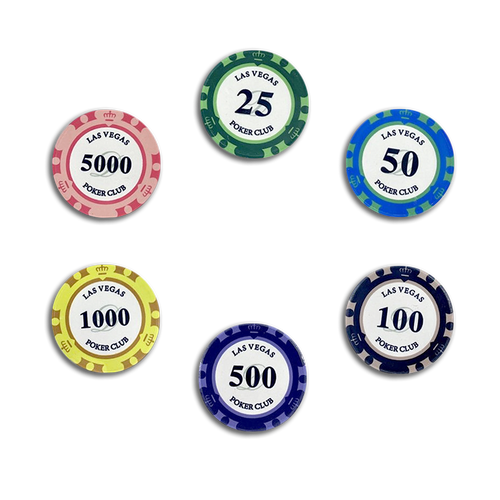 Las Vegas ceramic poker chip 300 chips