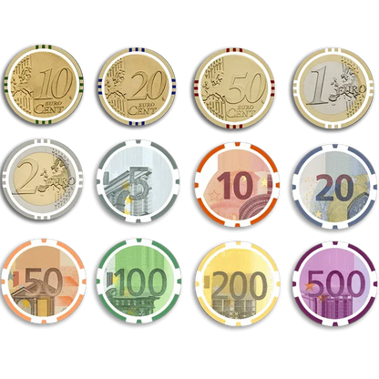 Jeton de Poker Euros Cash Game 500 jetons