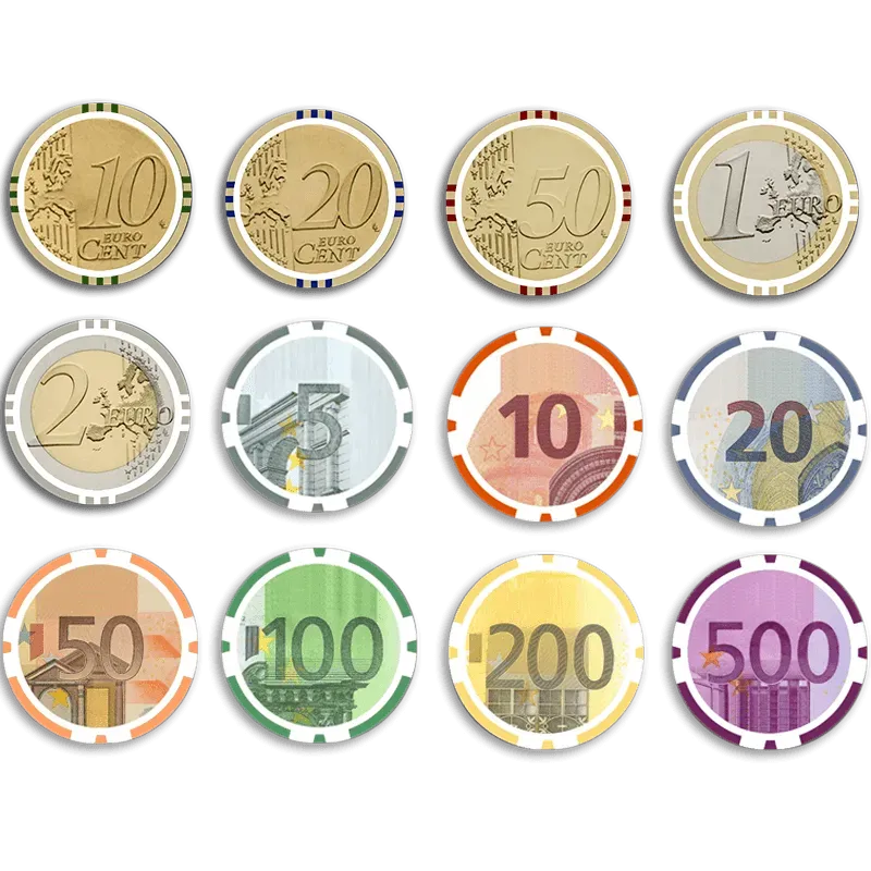 Jeton de poker Euros cash game 300 jetons