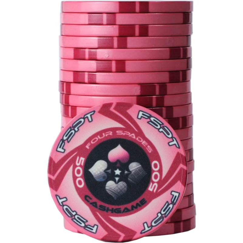 jeton de poker FSPT cash game 500 rose