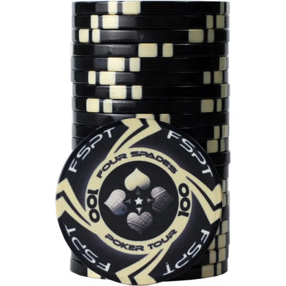 jeton de poker FSPT céramique 100 noir
