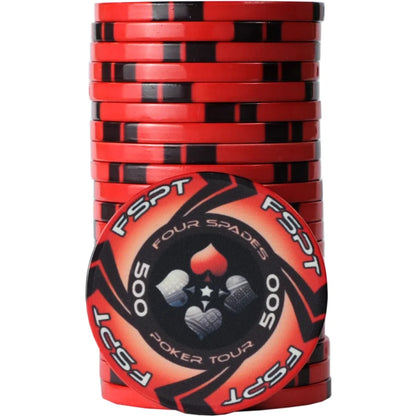 jeton de poker FSPT céramique 500 rouge
