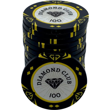 Jeton poker Diamond club noir 100