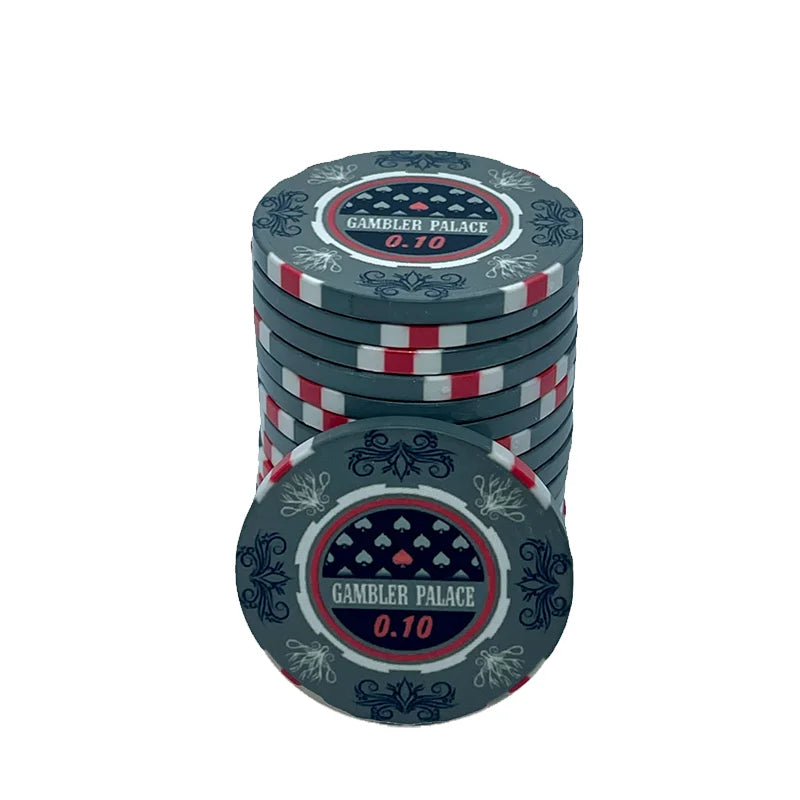 jeton poker gambler palace couleur gris valaur 0,10