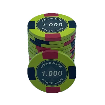 jeton de poker High Roller 1k jaune