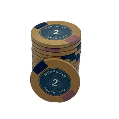 jeton de poker High Roller céramique 2 orange