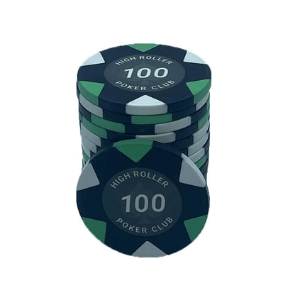 jeton de poker High Roller 100 noir