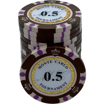 jeton Monte Carlo 0,50 maron violet