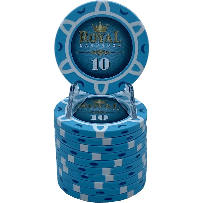 Jeton 10 bleu clair royal cardroom 