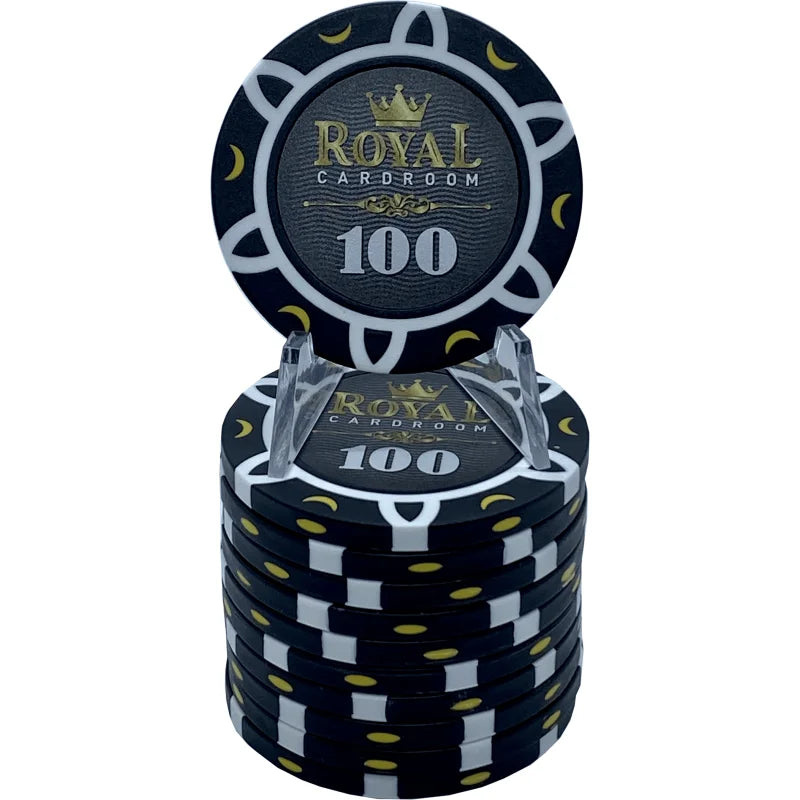 Jeton 100 noir royal cardroom 