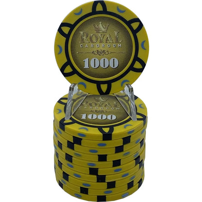 Jeton 1000 jaune royal cardroom 
