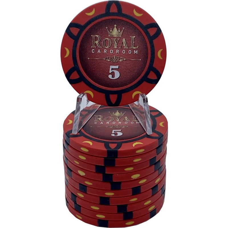 Jeton 5 rouge royal cardroom 