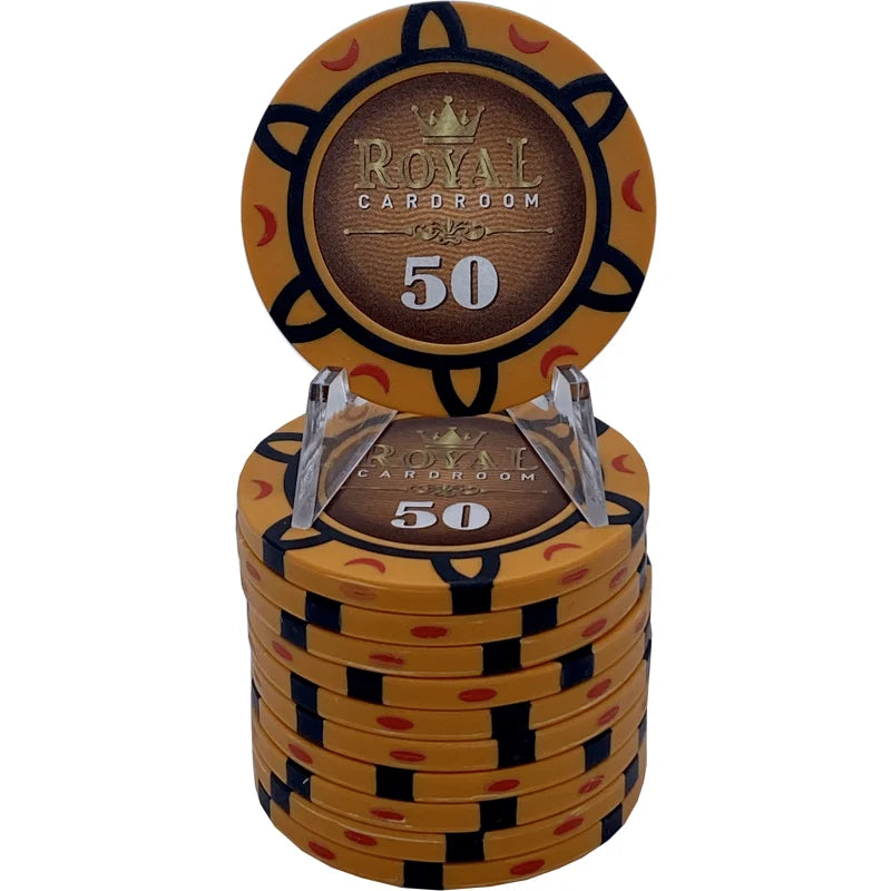 Jeton 50 orange royal cardroom 
