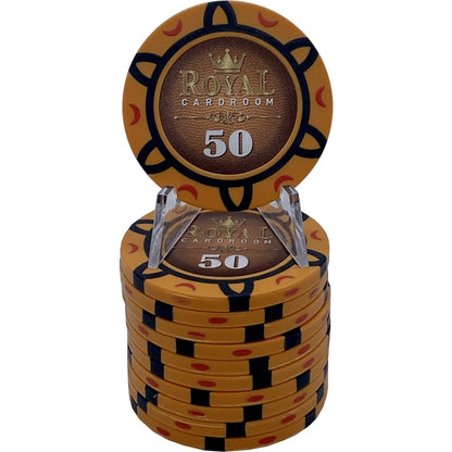 Jeton 50 orange royal cardroom 