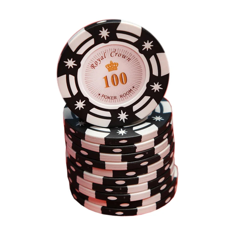 jeton poker Royal Crown 100 noir rose