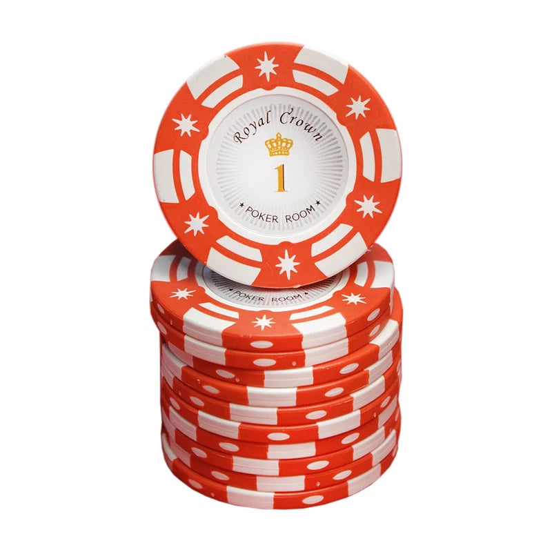 jeton poker Royal Crown 1  red white