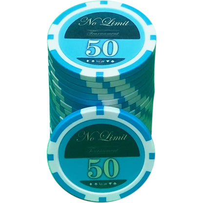 Jeton poker lazar bleu 50