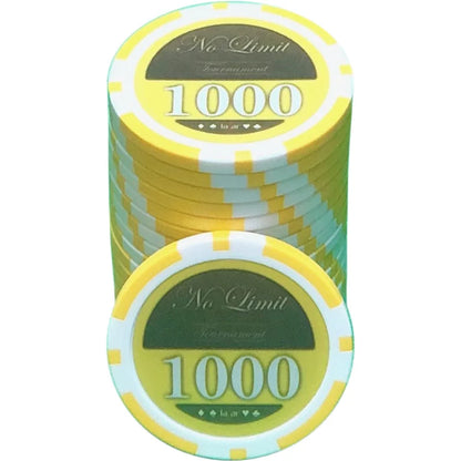 Jeton poker lazar jaune 1000