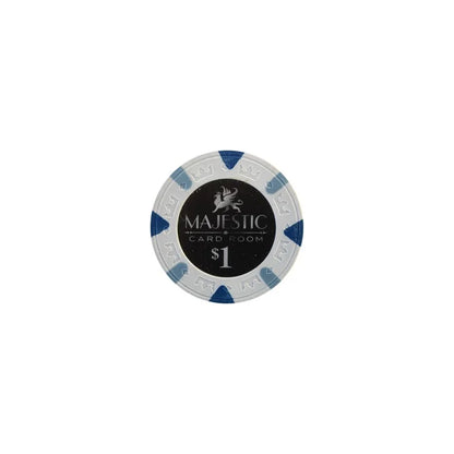 Jeton poker majestic 1$ blanc