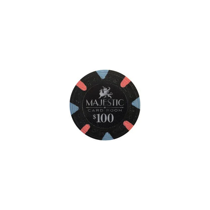 Jeton poker majestic Noir 100
