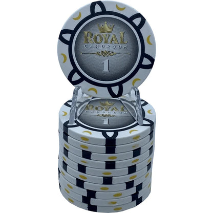 Jeton 1 blanc royal cardroom 