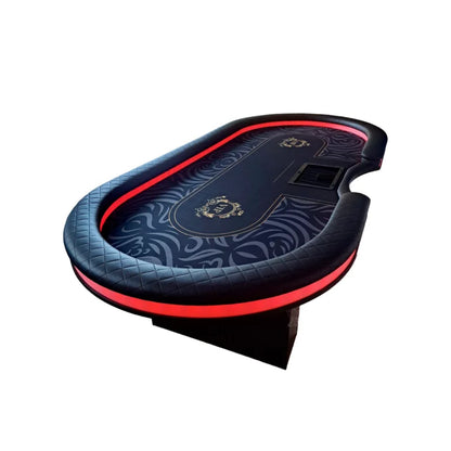 table de poker haut de gamme Accoudoir de poker rembourré mousse Bultex et revêtement similicuir premium