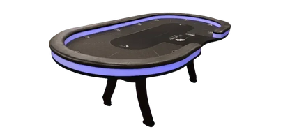Table de poker casino led violet + cup holder