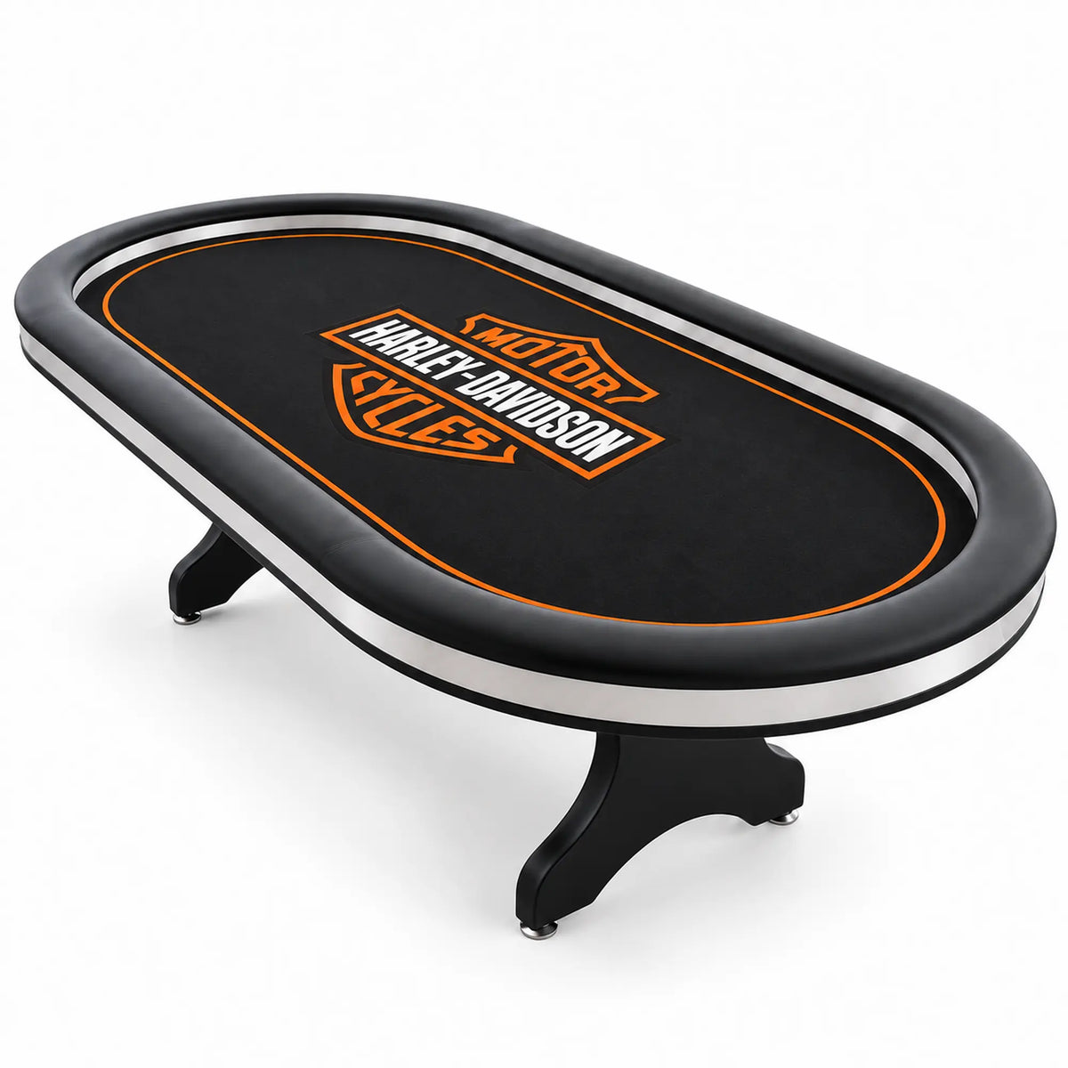 table de poker profesionnelle avec led 10 joueur sans croupier Harley Davidson tapis noir