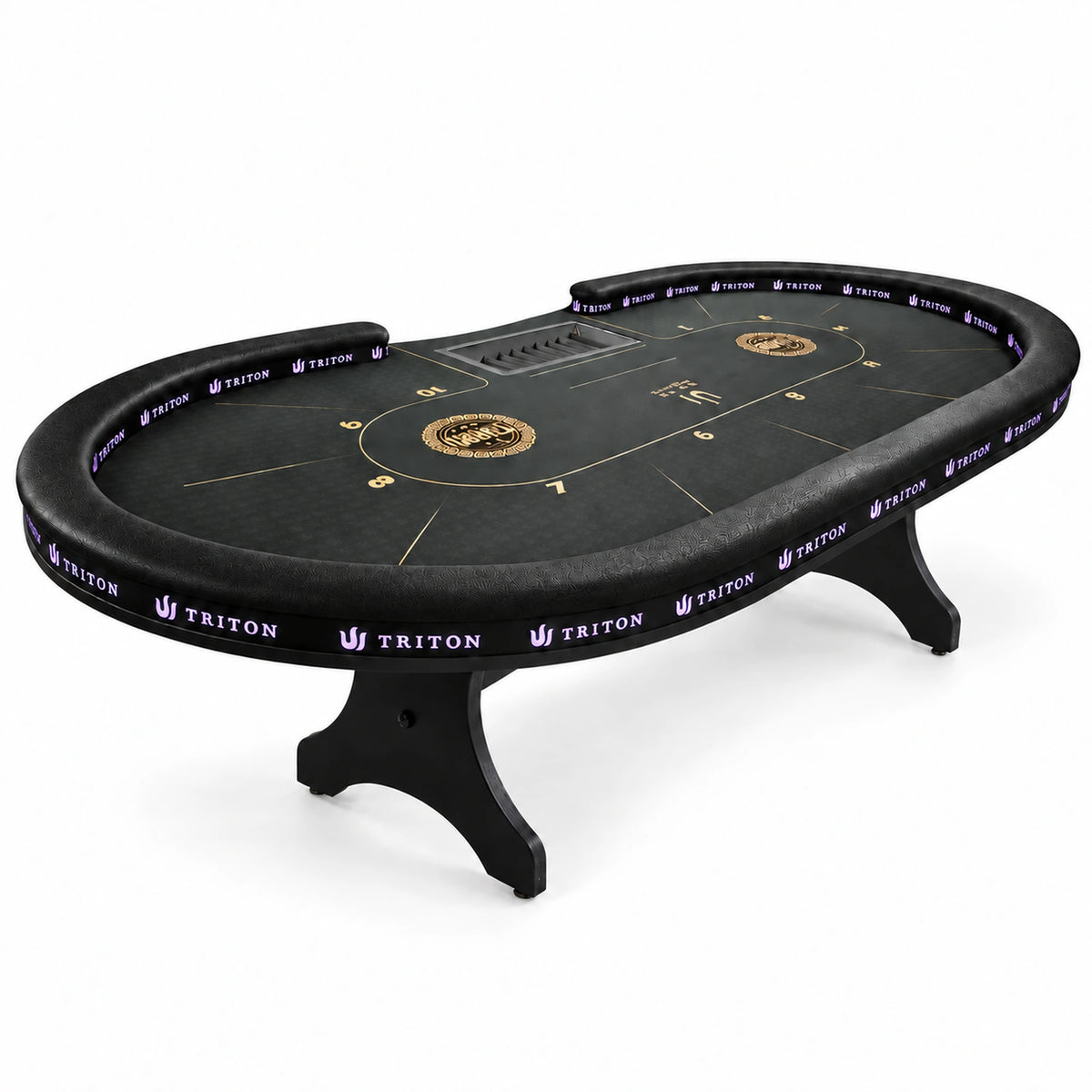 table de poker haut de gamme triton accoudoir en cir noir 