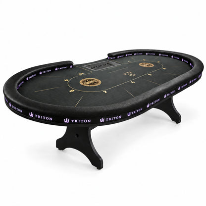 table de poker haut de gamme triton accoudoir en cir noir 