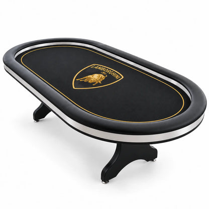 table de poker tapis Lamborghini noir